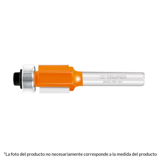 [102720] Broca para router, corte recto, 1/4' con balero