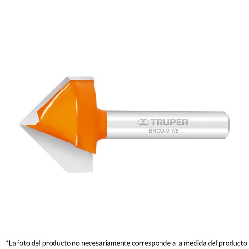 [102719] Broca para router, corte en 'V', 1-1/8'