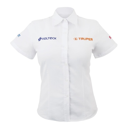 [62101] Camisa blanca para dama, manga corta talla CH, Truper