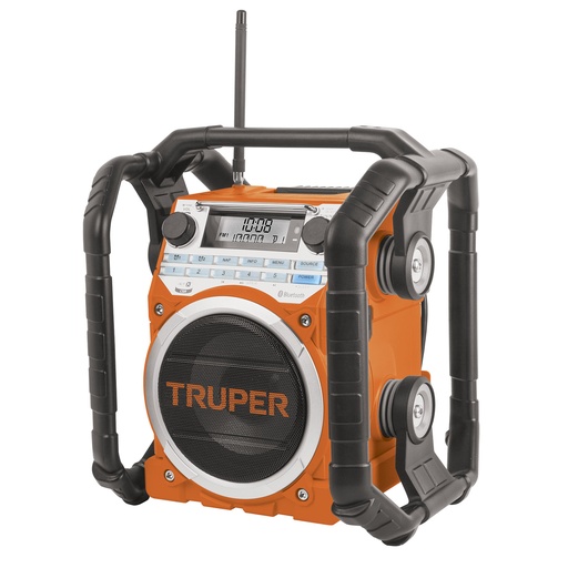 [62050] Radio digital AM/FM pantalla LCD, resistente al agua, Truper