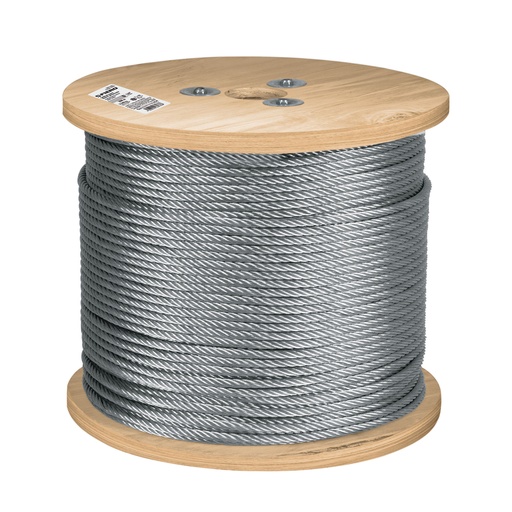 [48803] Metro de cable flexible 1/4' de acero 7x19 hilos, 300 m
