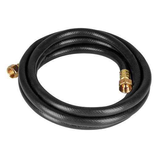 [40077] Manguera para gas 3/8' flexible negra de 3 m, con conexión