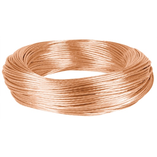 [40091] Metro de cable desnudo de cobre calibre 12 AWG, rollo 100 m