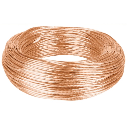 [40090] Metro de cable desnudo de cobre calibre 10 AWG, rollo 100 m