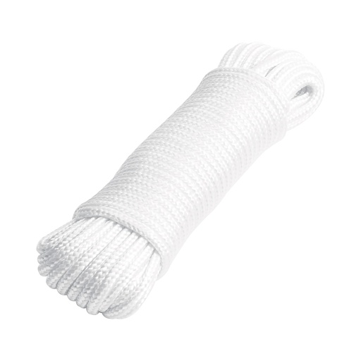 [48392] Piola de poliéster diamante de 4 mm x 15 m blanca, Fiero