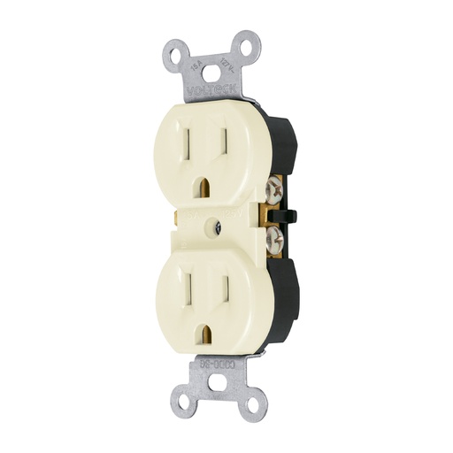 [48311] Contacto dúplex, 2 polos 3 hilos, Standard, granel, marfil