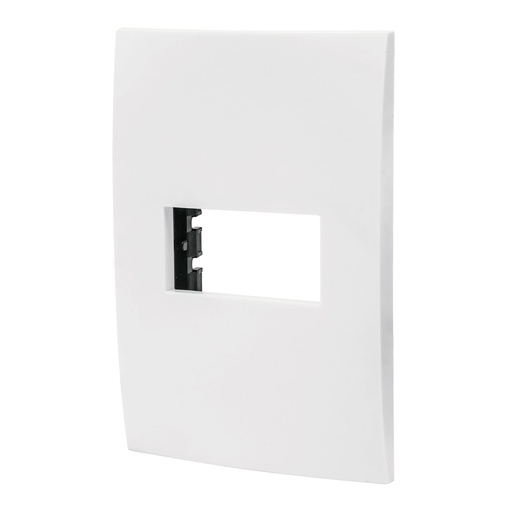 [48303] Placa 1 módulo de ABS, línea Oslo, color blanco, Volteck