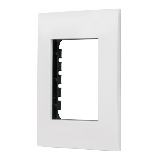 [48305] Placa 3 módulos de ABS, línea Oslo, color blanco, Volteck