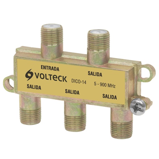 [48477] Divisor coaxial de 1 entrada y 4 salidas, Volteck