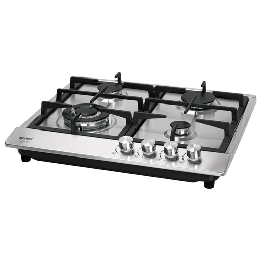 [48406] Parrilla de gas empotrable 4 quemadores, acero inox, Foset