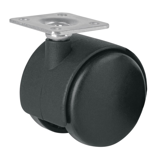 [44385] Rodaja tipo yoyo de 50 mm con placa, sin freno, Fiero