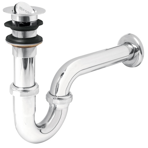 [49337] Céspol p/lavabo latón c/contra tipo moneda, cromo, 1-1/4'