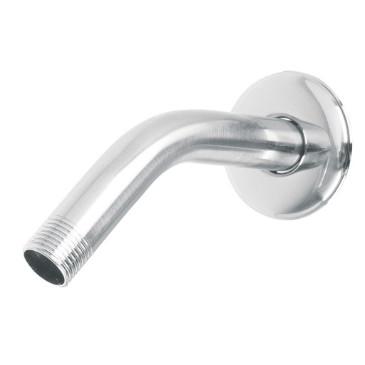 [49378] Brazo de acero cromado y chapetón de acero inox p/regadera