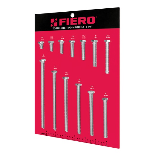 [55896] Exhibidor Fiero con tornillos tipo máquina, 1/4'