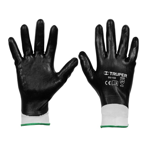 [18027] Guantes de poliéster con recubrimiento de nitrilo, G, Truper