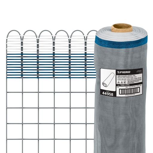 [44958] Rollo de 30 m x 0.75 m de malla mosquitera plástica gris