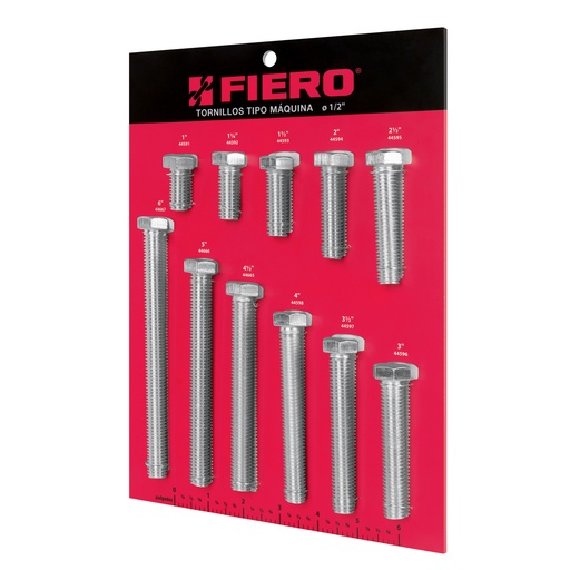 [55902] Exhibidor Fiero con tornillos tipo máquina, 1/2'