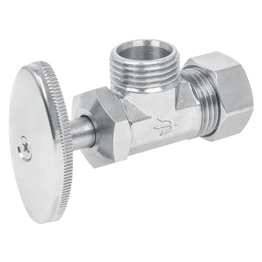 [49109] Llave angular 1/2' x 1/2' de compresión tipo barrilito