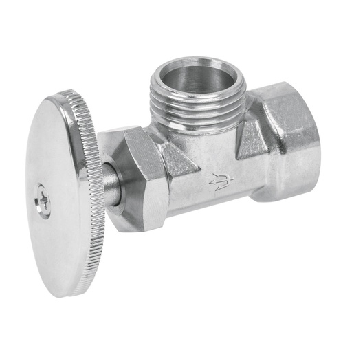 [49104] Llave angular 1/2' x 1/2' compresión tipo barrilito, blíster