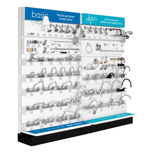 [55980] Exhibidor tipo góndola, Foset Basic/Aqua