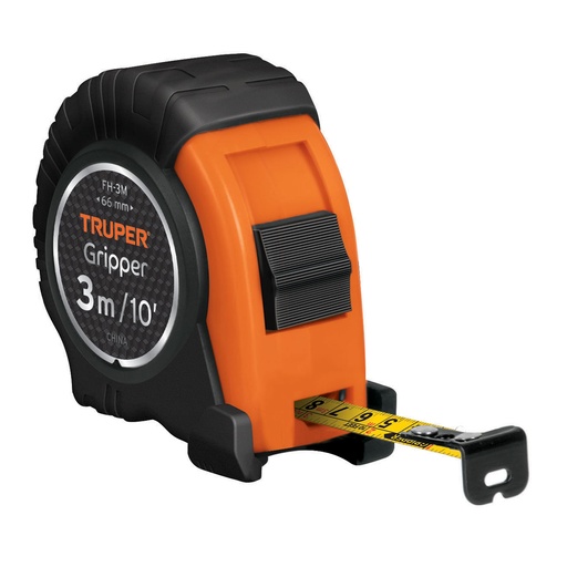 [14577] Flexómetro Gripper contra impactos 3 m cinta 13 mm, Truper