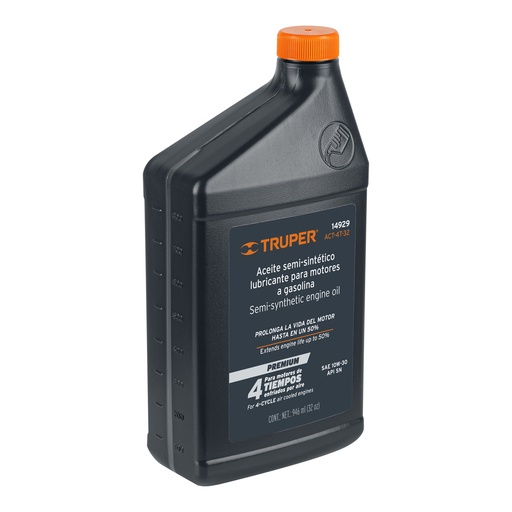 [14929] Aceite semi-sintético, motor 4 tiempos, 946ml (32oz), Truper