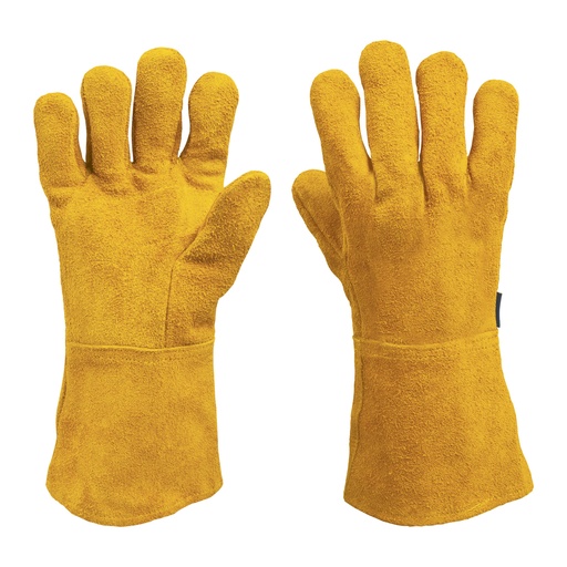 [14242] Guantes de carnaza, largos, unitalla, Truper