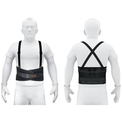 [14217] Faja lumbar con tercer cinturón, talla G, Truper