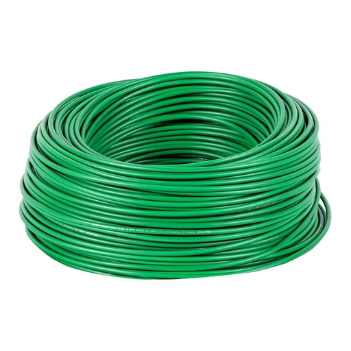 [46064] Rollo de 100 m de cable THHW-LS 12 AWG verde, Volteck